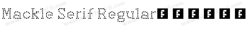 Mackle Serif Regular字体转换